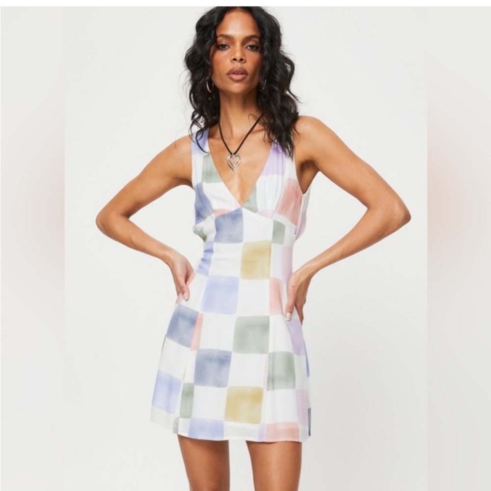 Princess Polly Multicolor Patchwork Mini Dress - image 1